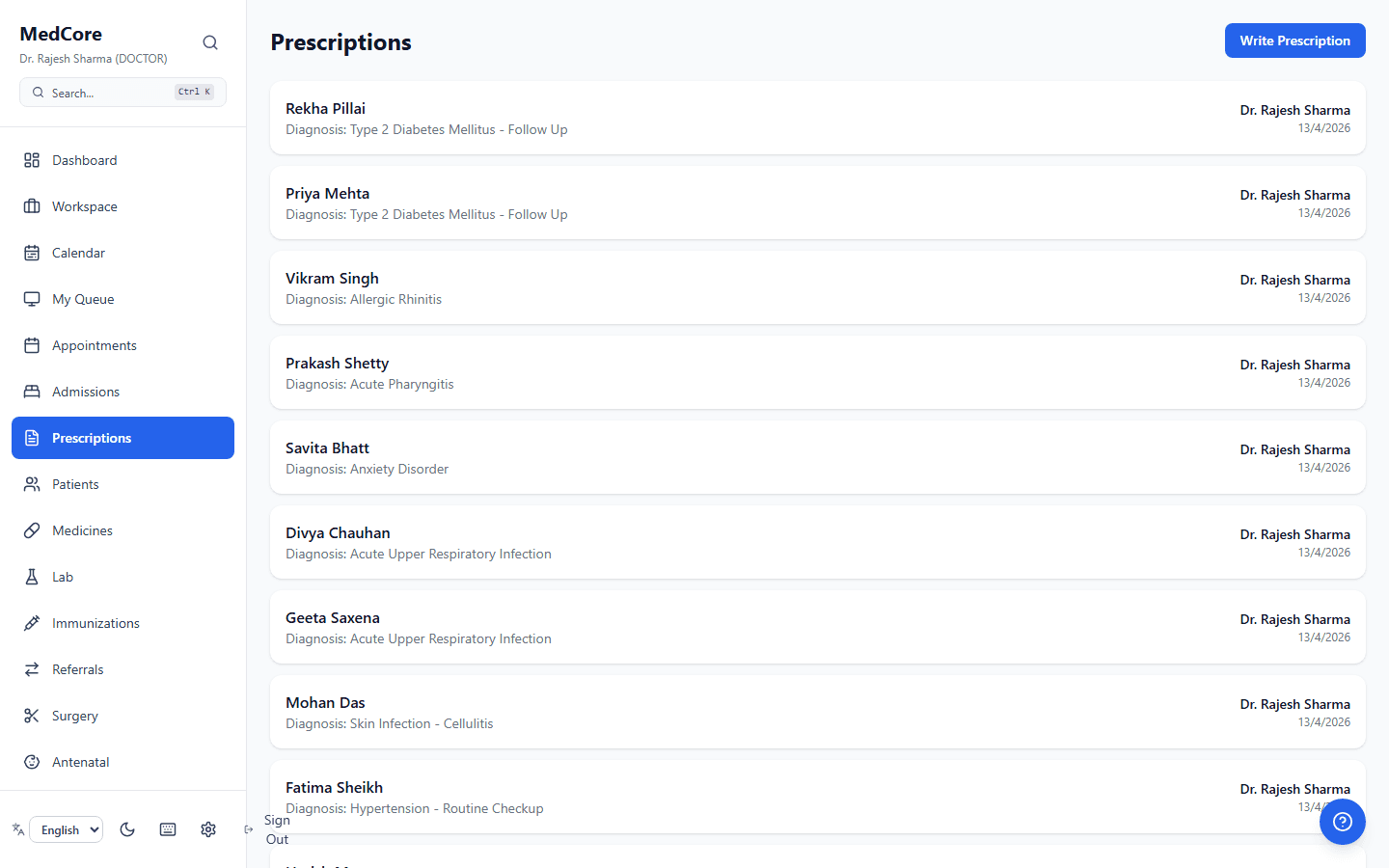 Prescriptions